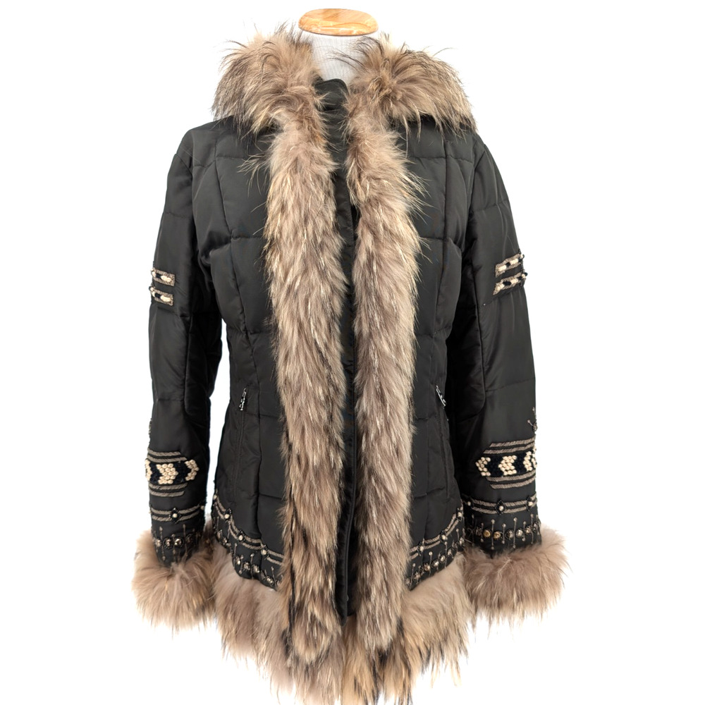 True vintage. RARE Bogner Jacket with Fur Trim - Picture 2 of 16